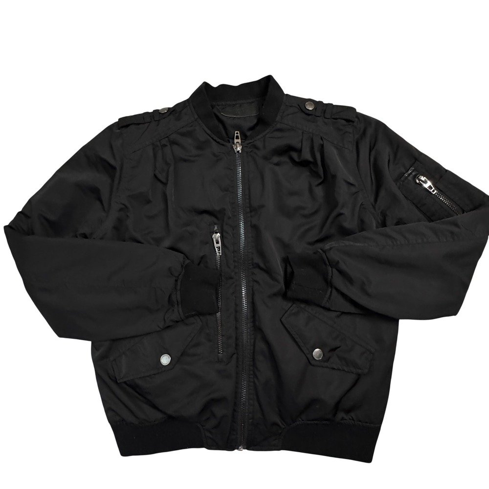 BLANKNYC Women's Black Jacket  Zip Front Utility Size Small Excellent Condition!